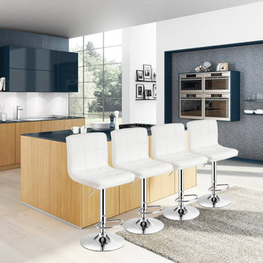 White gloss bar online stools